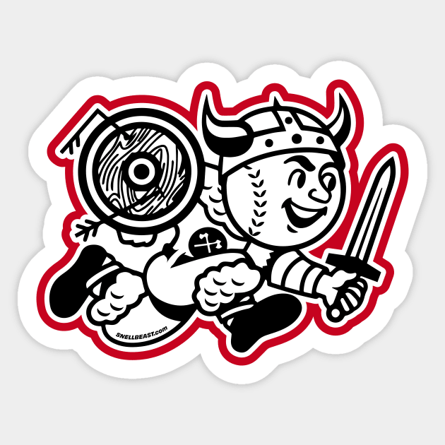 Mr.Viking Red Sticker by SnellBeast